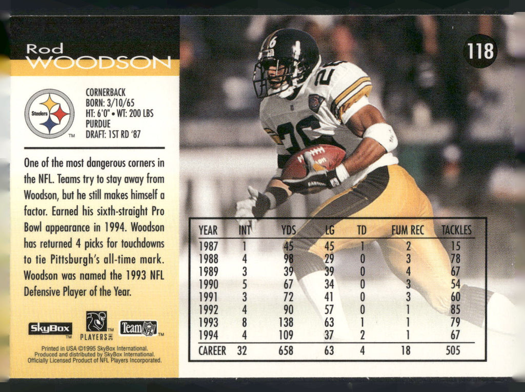 1995 SkyBox Impact #118 Rod Woodson