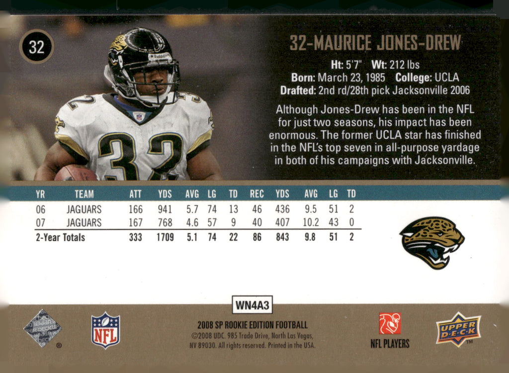 2008 SP Rookie Edition #32 Maurice Jones-Drew