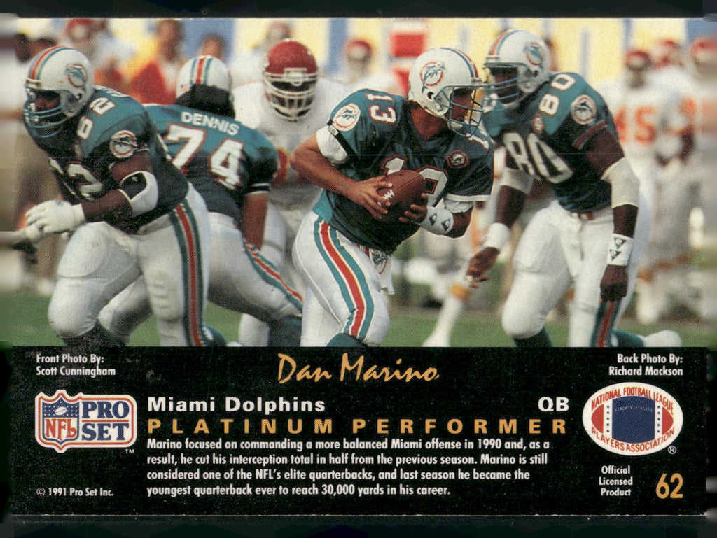 1991 Pro Set Platinum #62 Dan Marino