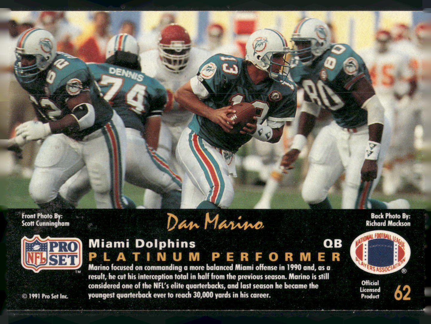 1991 Pro Set Platinum #62 Dan Marino