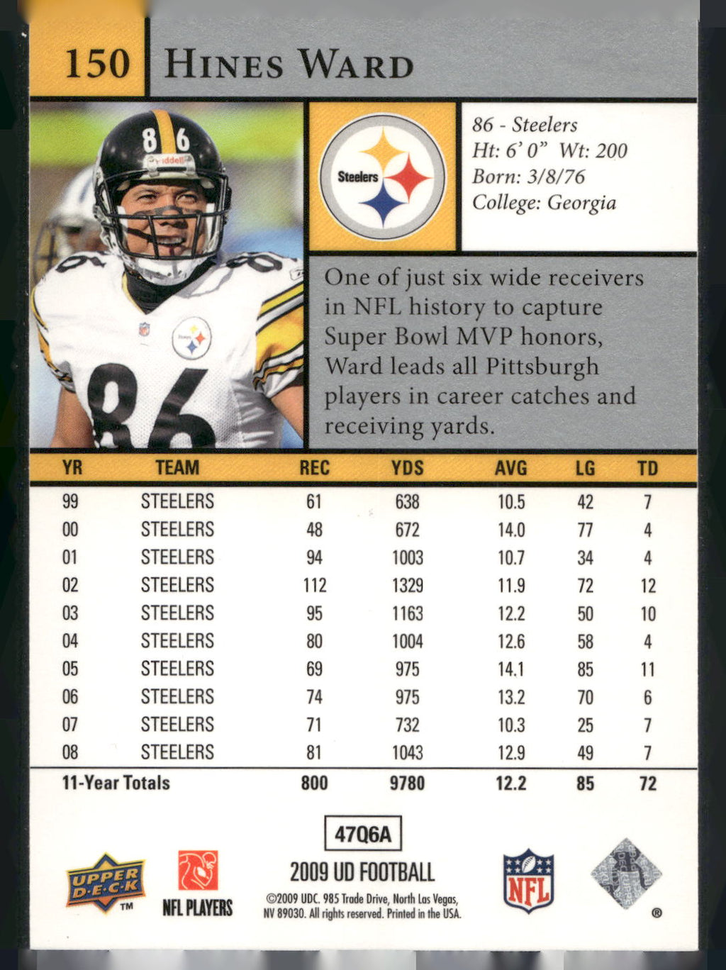 2009 Upper Deck #150 Hines Ward