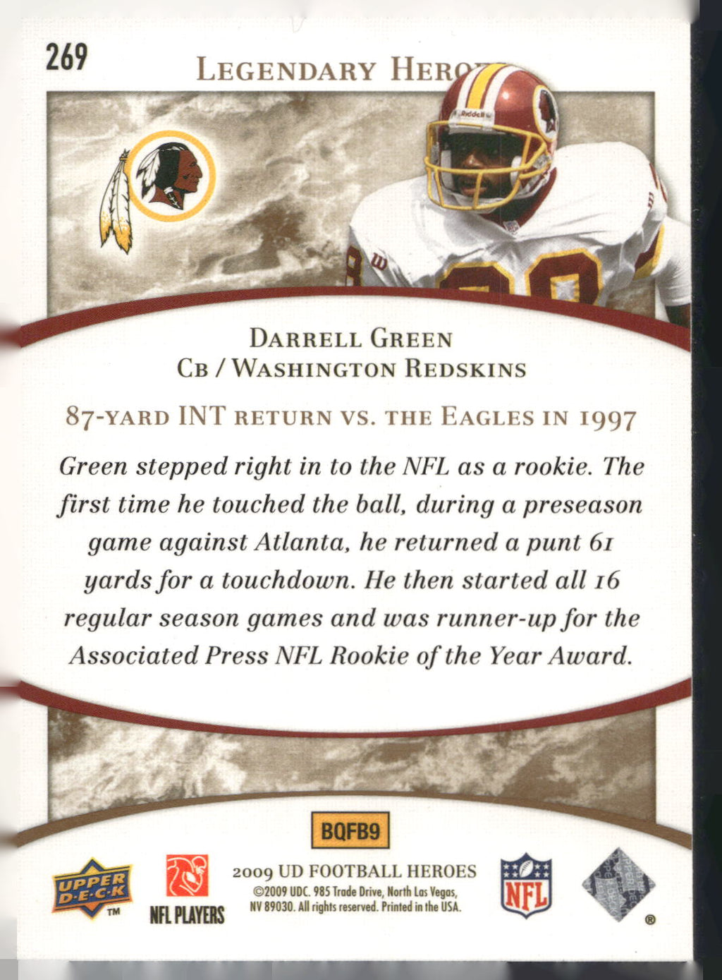 2009 Upper Deck Heroes #269 Darrell Green