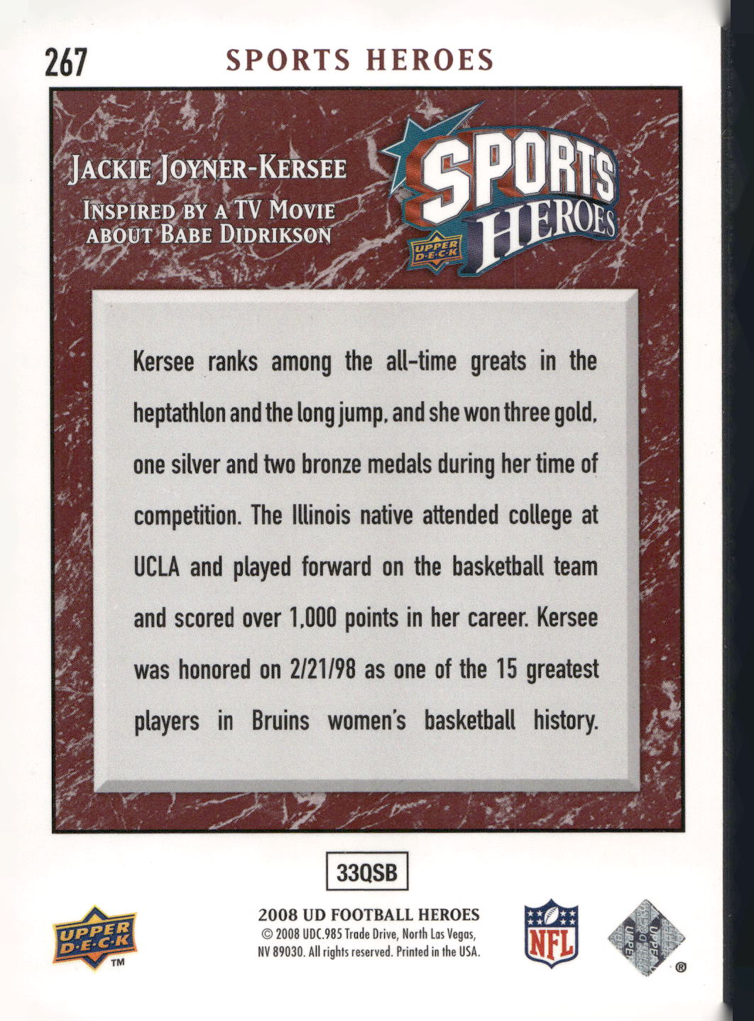 2008 Upper Deck Heroes #267 Jackie Joyner-Kersee