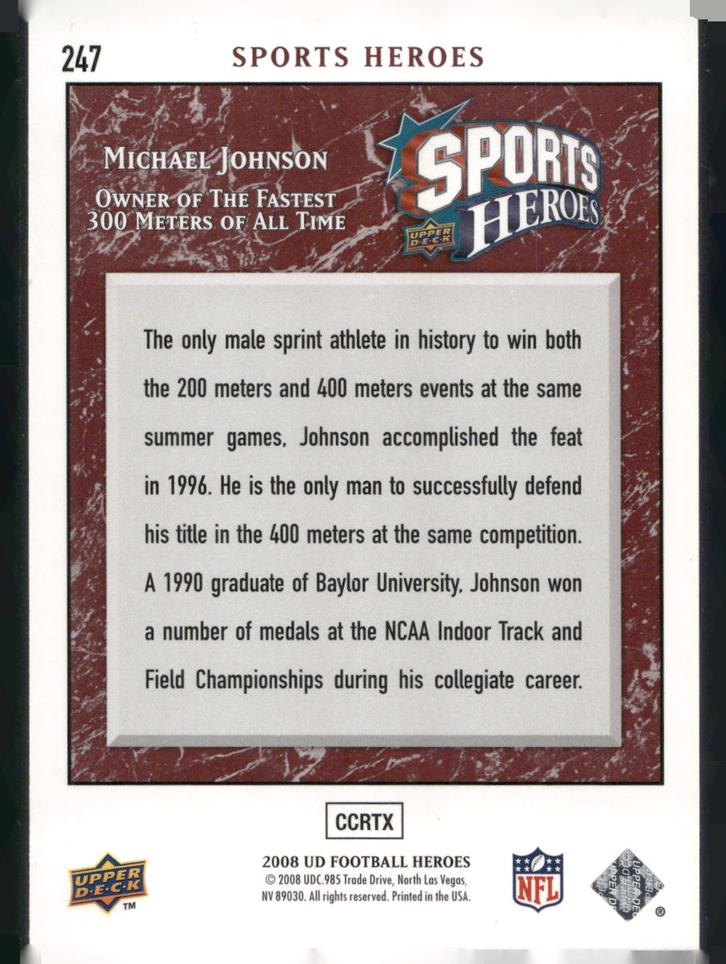 2008 Upper Deck Heroes #247 Michael Johnson