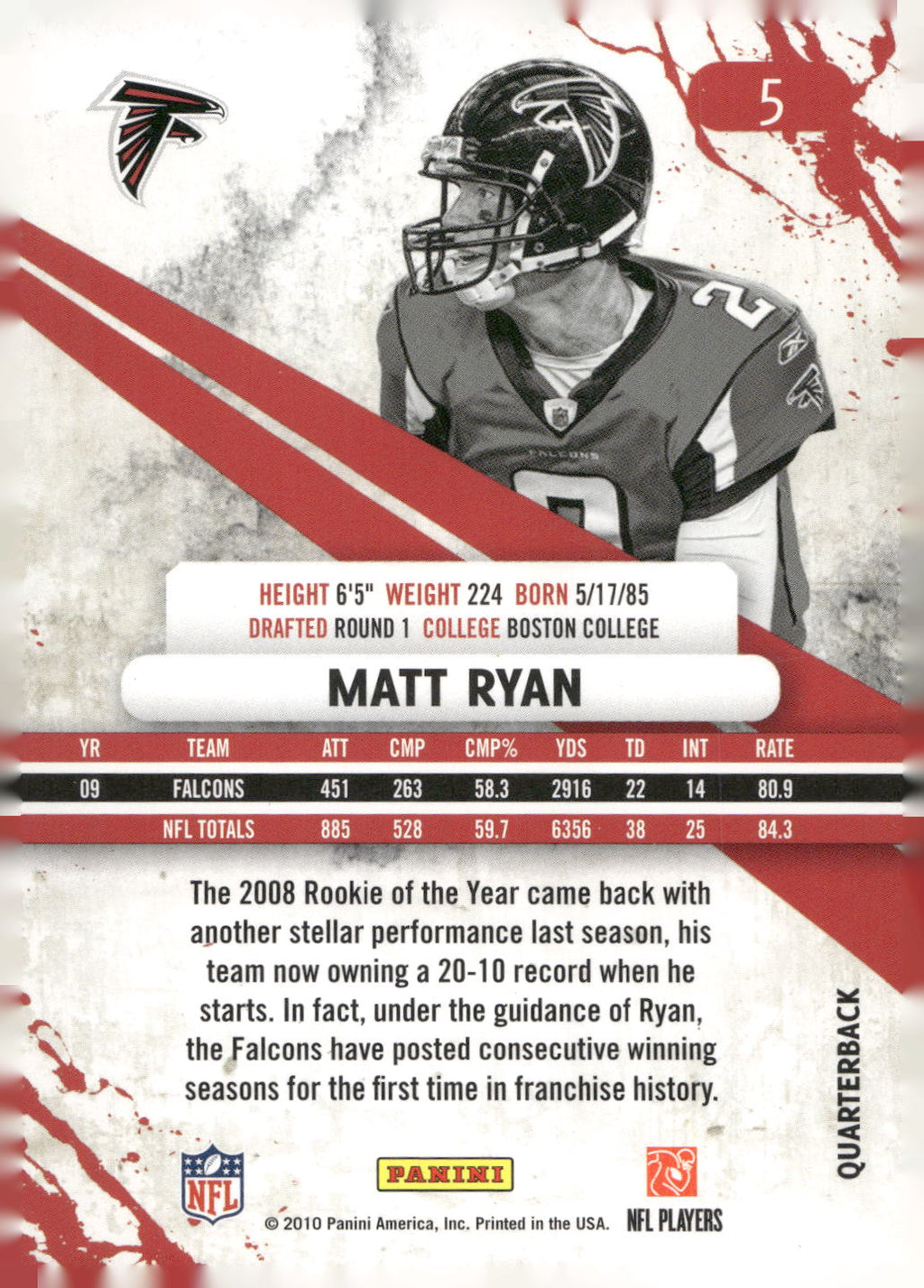 2010 Panini Rookies & Stars #5 Matt Ryan