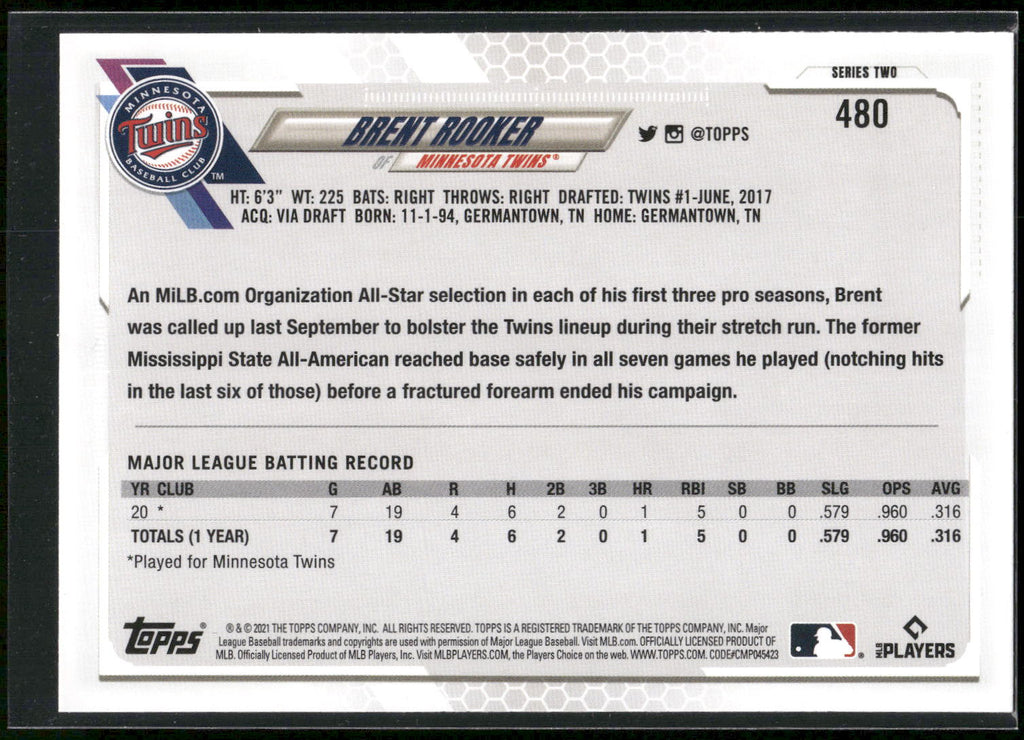 2021 Topps #480 Brent Rooker