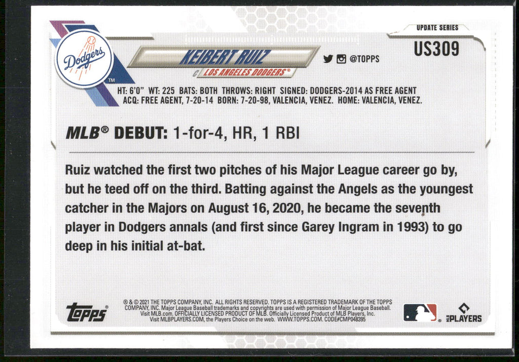 2021 Topps Update #US309 Keibert Ruiz