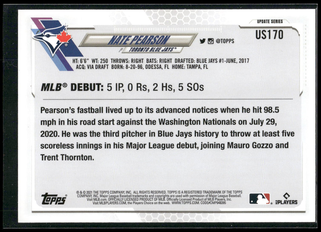2021 Topps Update #US170 Nate Pearson