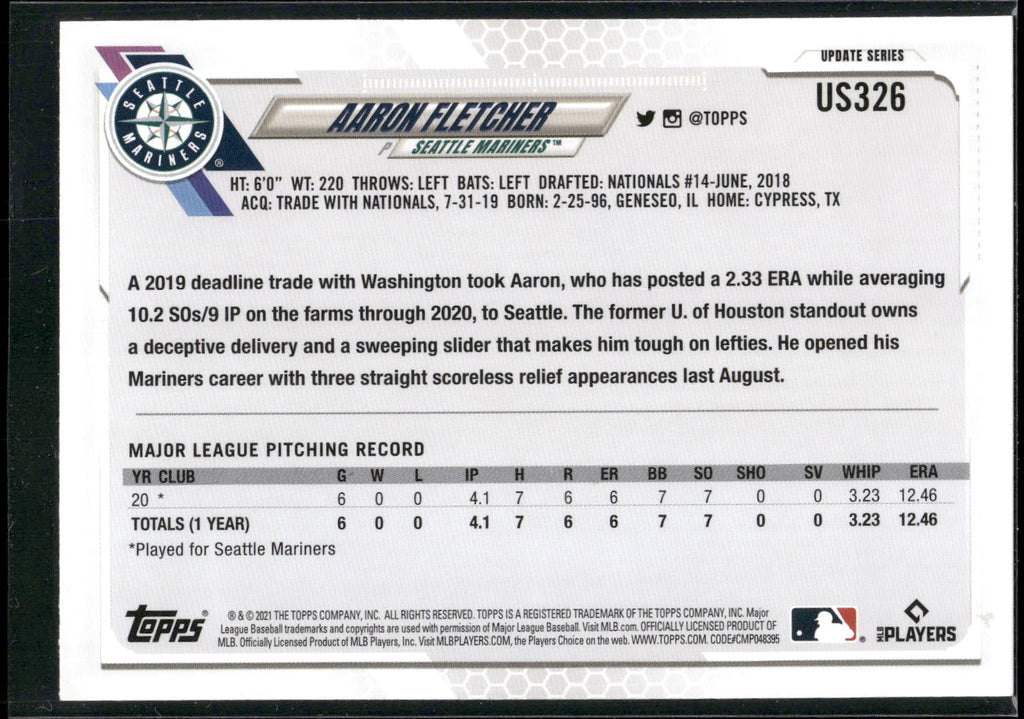 2021 Topps Update #US326 Aaron Fletcher