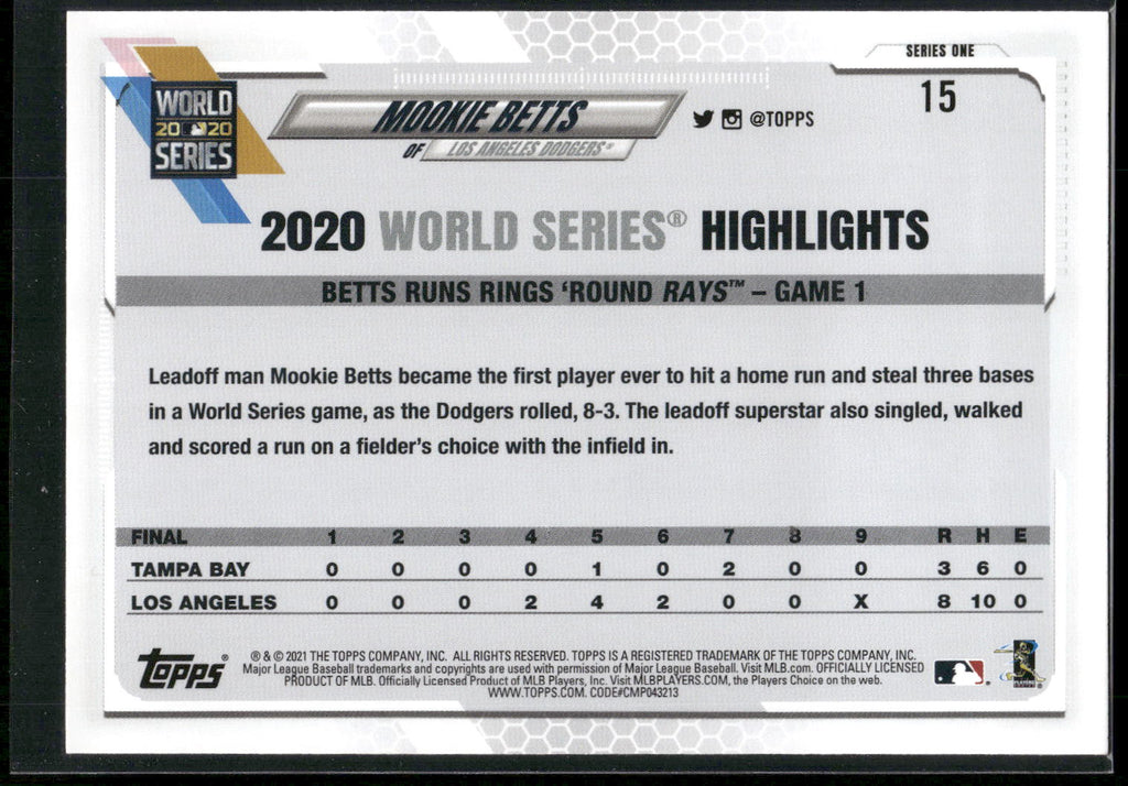 2021 Topps #15 Mookie Betts