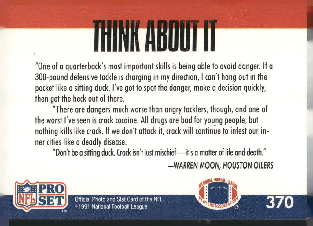 1991 Pro Set #370b Warren Moon