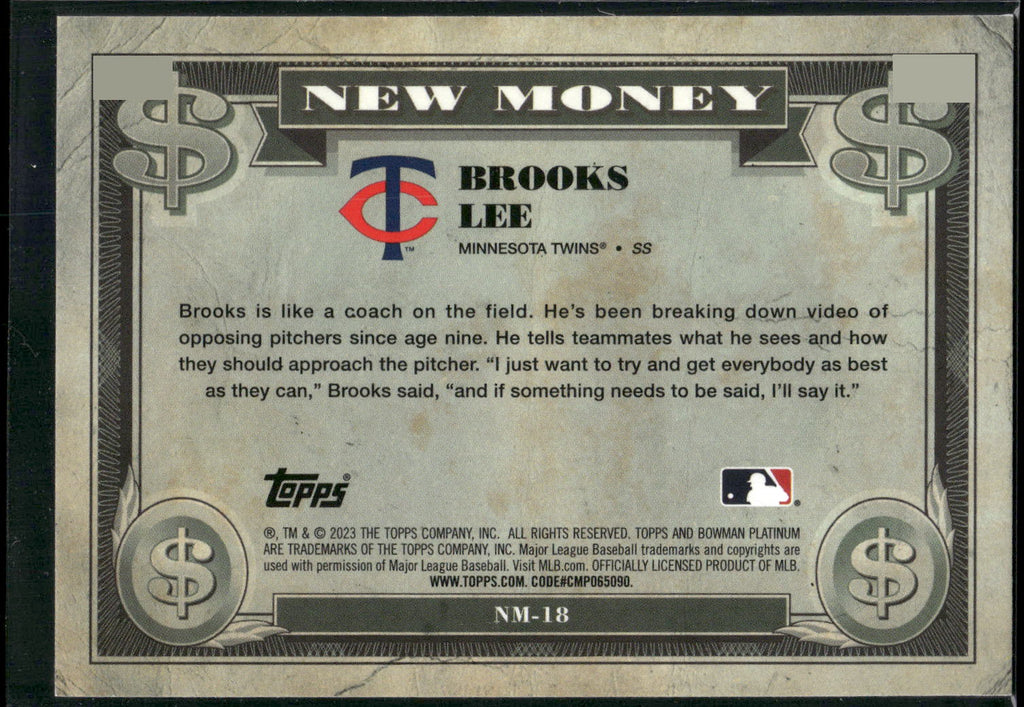 2023 Bowman Platinum #NM-18 Brooks Lee New Money