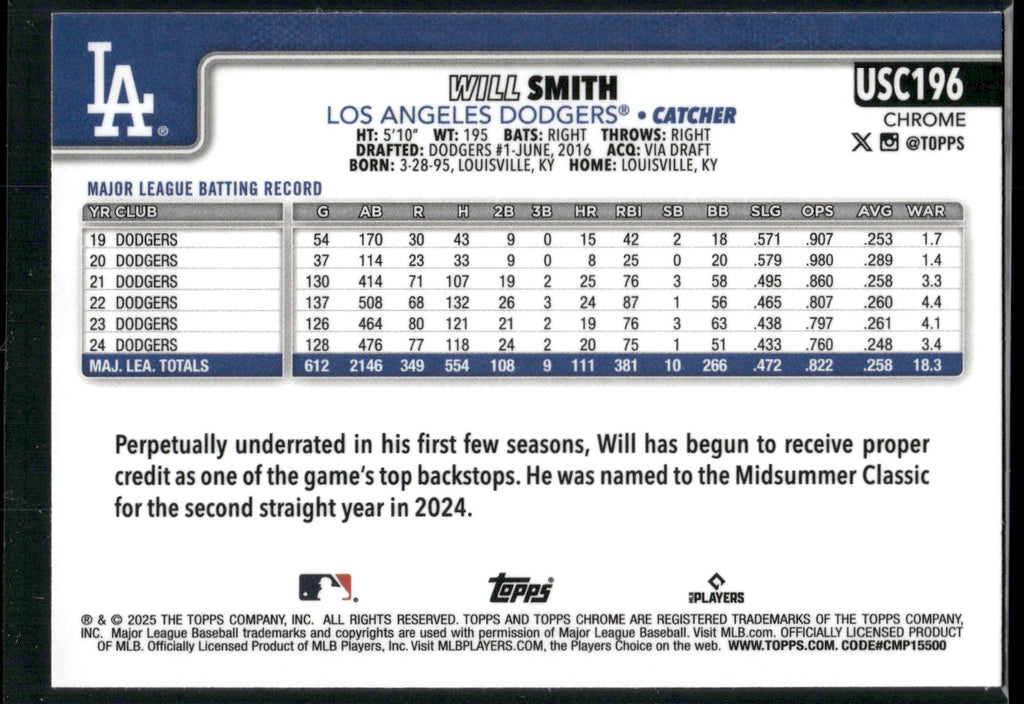 2025 Topps Chrome Update #USC196 Will Smith X-Fractors