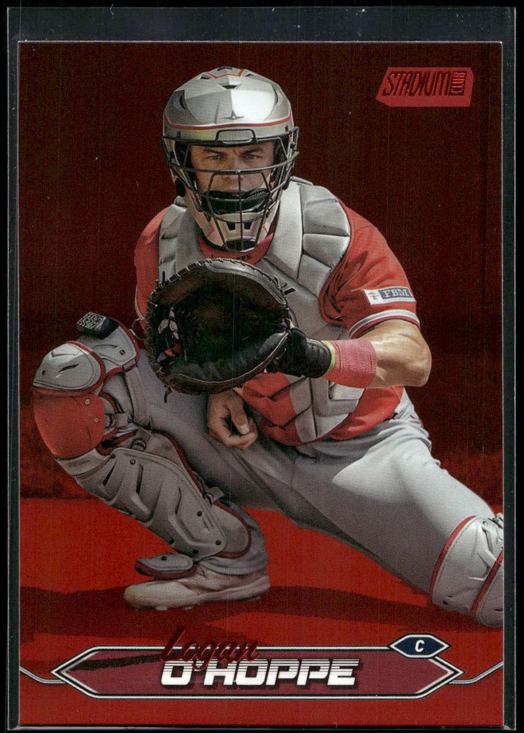 2024 Stadium Club #84 Logan O'Hoppe Red Foil