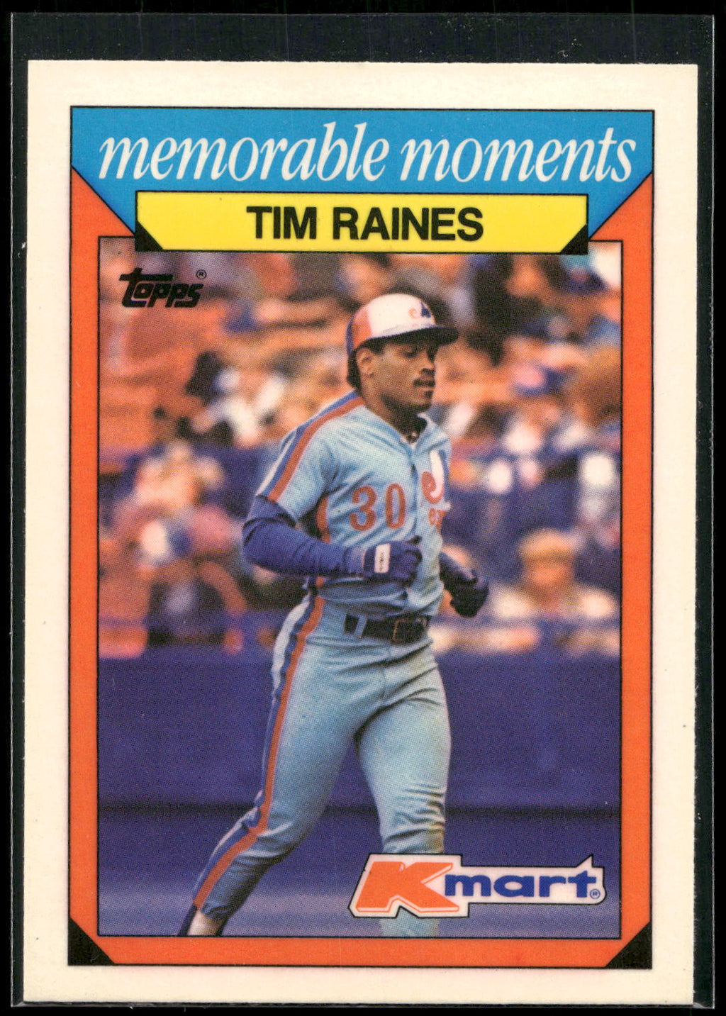 1988 Topps Kmart Memorable Moments #19 Tim Raines