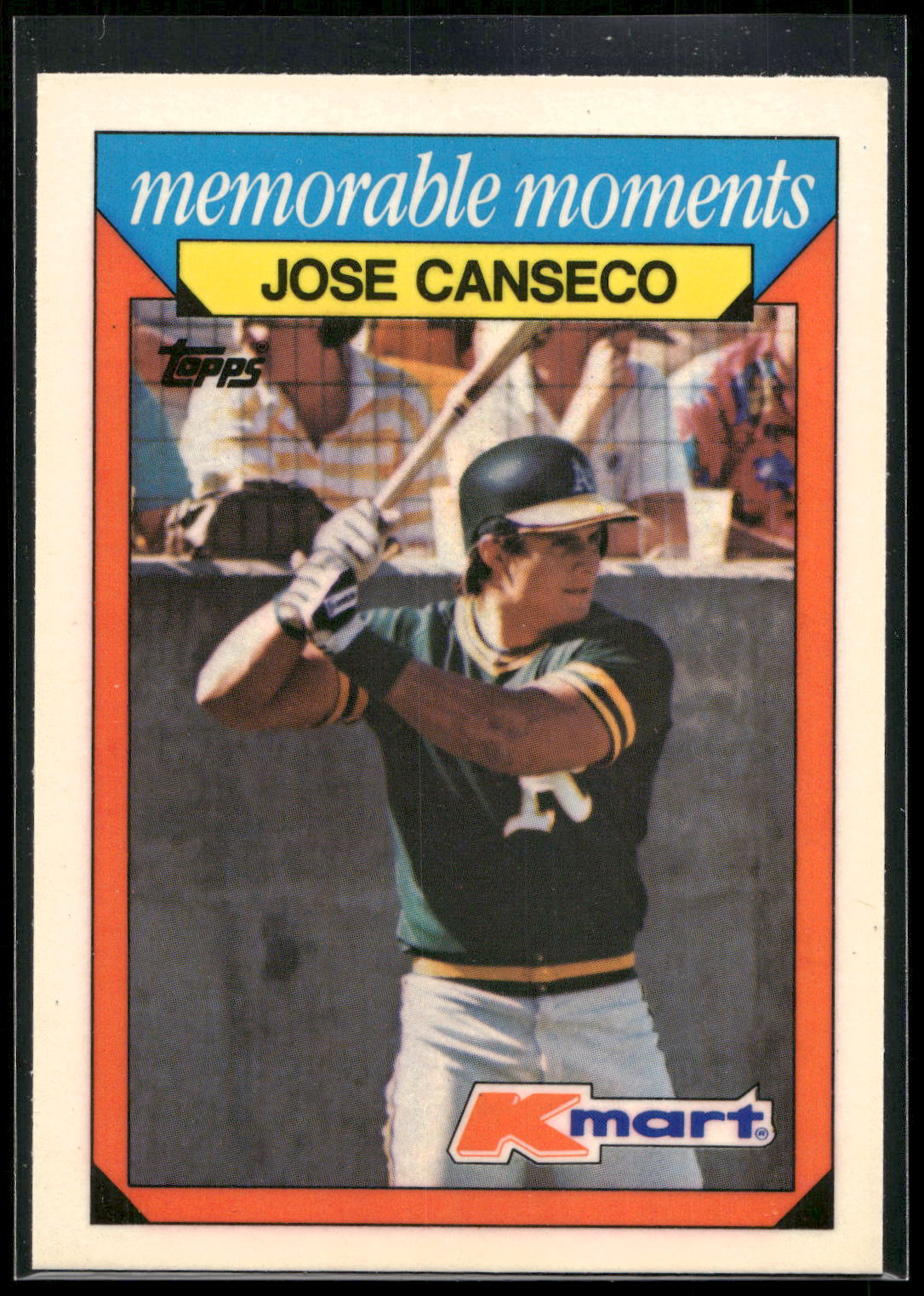 1988 Topps Kmart Memorable Moments #4 Jose Canseco