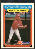 1988 Topps Kmart Memorable Moments #8 Vince Coleman