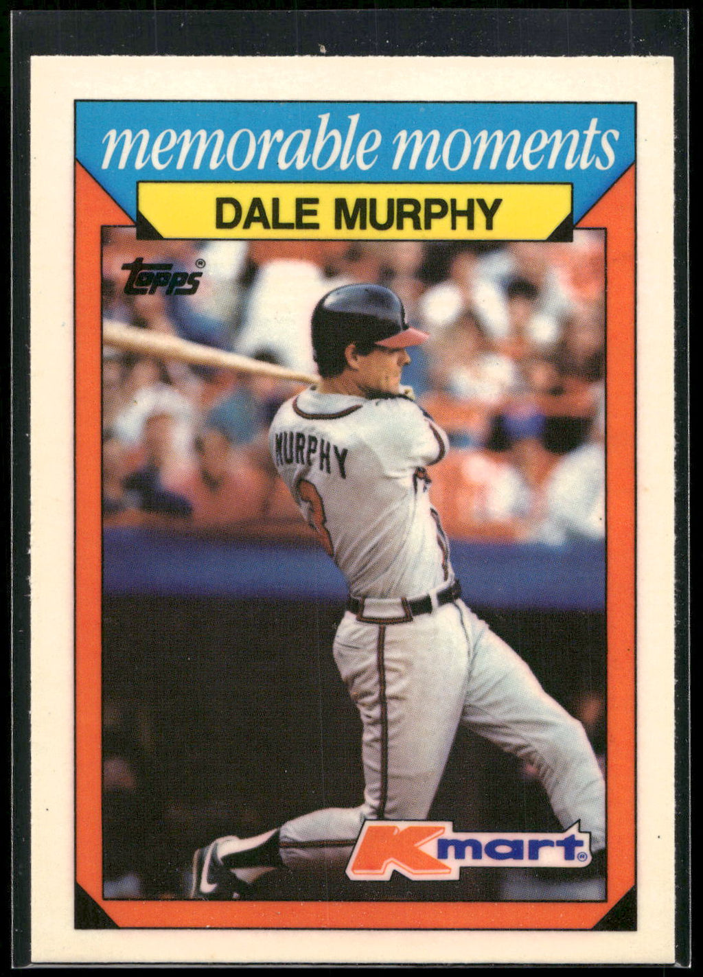 1988 Topps Kmart Memorable Moments #18 Dale Murphy