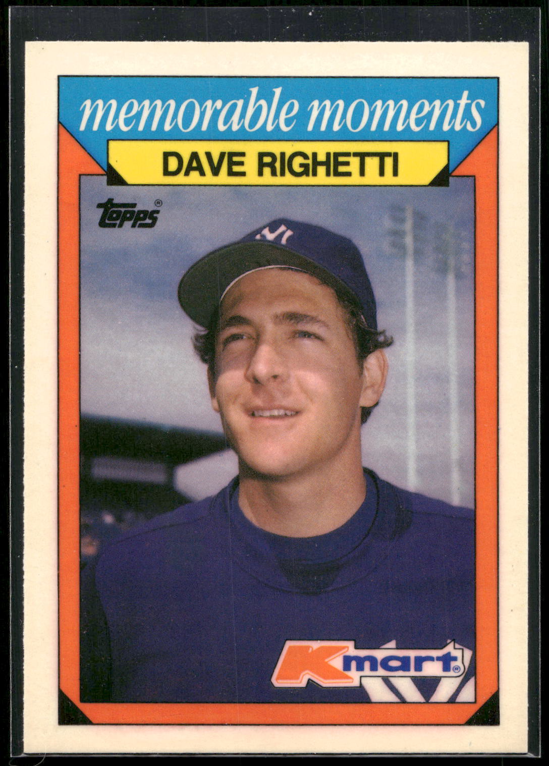 1988 Topps Kmart Memorable Moments #20 Dave Righetti