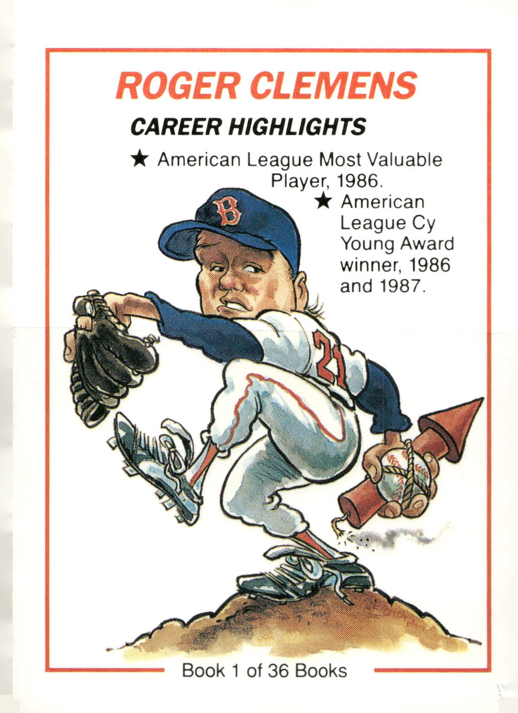 1991 Line Drive Collect-a-Books #1 Roger Clemens