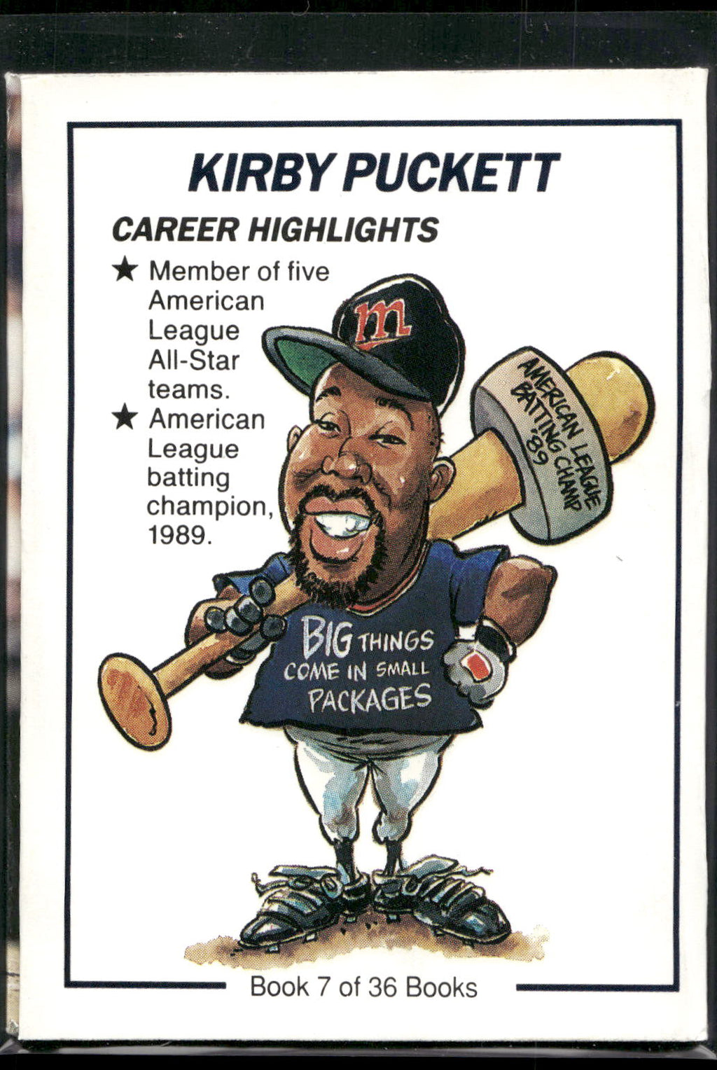 1991 Line Drive Collect-a-Books #7 Kirby Puckett