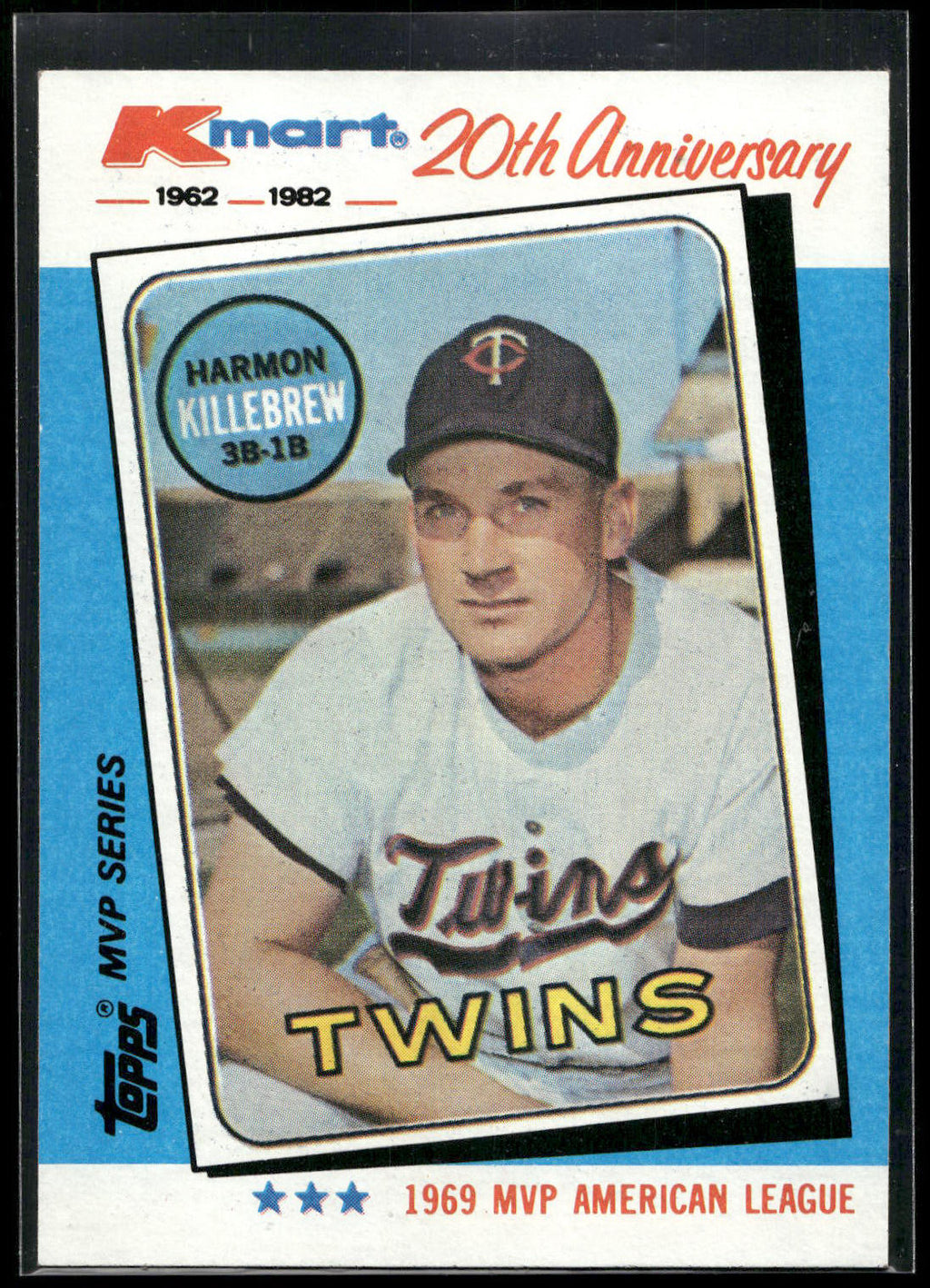 1982 Topps Kmart 20th Anniversary AL & NL MVP's #15 Harmon Killebrew