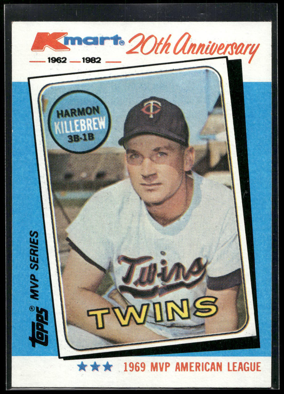 1982 Topps Kmart 20th Anniversary AL & NL MVP's #15 Harmon Killebrew