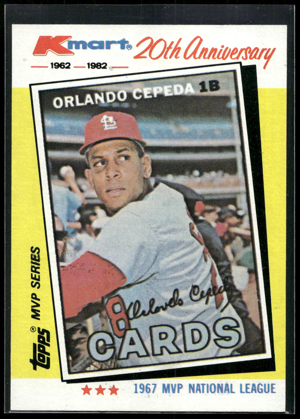 1982 Topps Kmart 20th Anniversary AL & NL MVP's #12 Orlando Cepeda