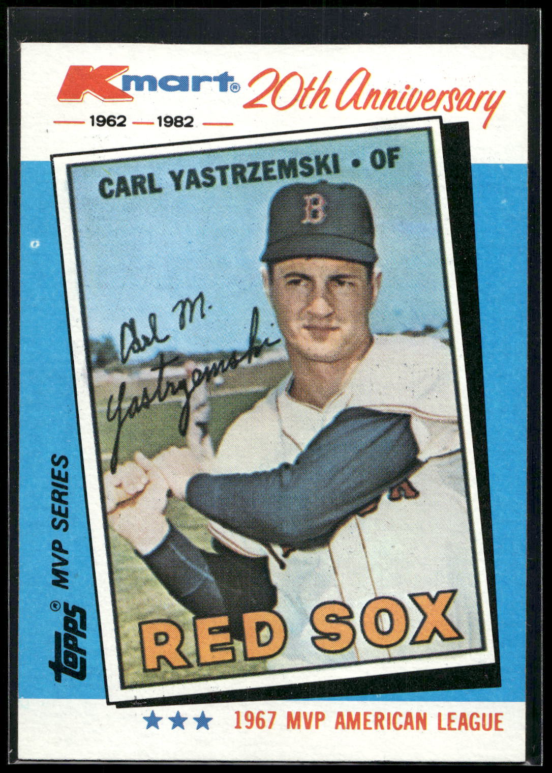 1982 Topps Kmart 20th Anniversary AL & NL MVP's #11 Carl Yastrzemski