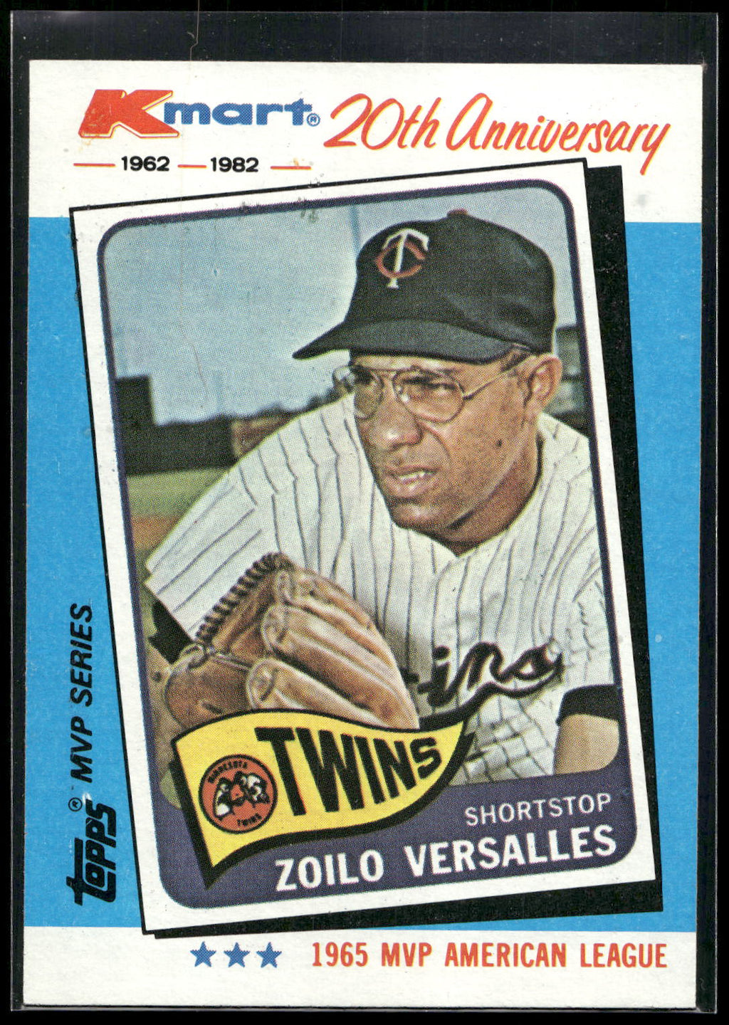 1982 Topps Kmart 20th Anniversary AL & NL MVP's #7 Zoilo Versalles