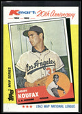 1982 Topps Kmart 20th Anniversary AL & NL MVP's #4 Sandy Koufax