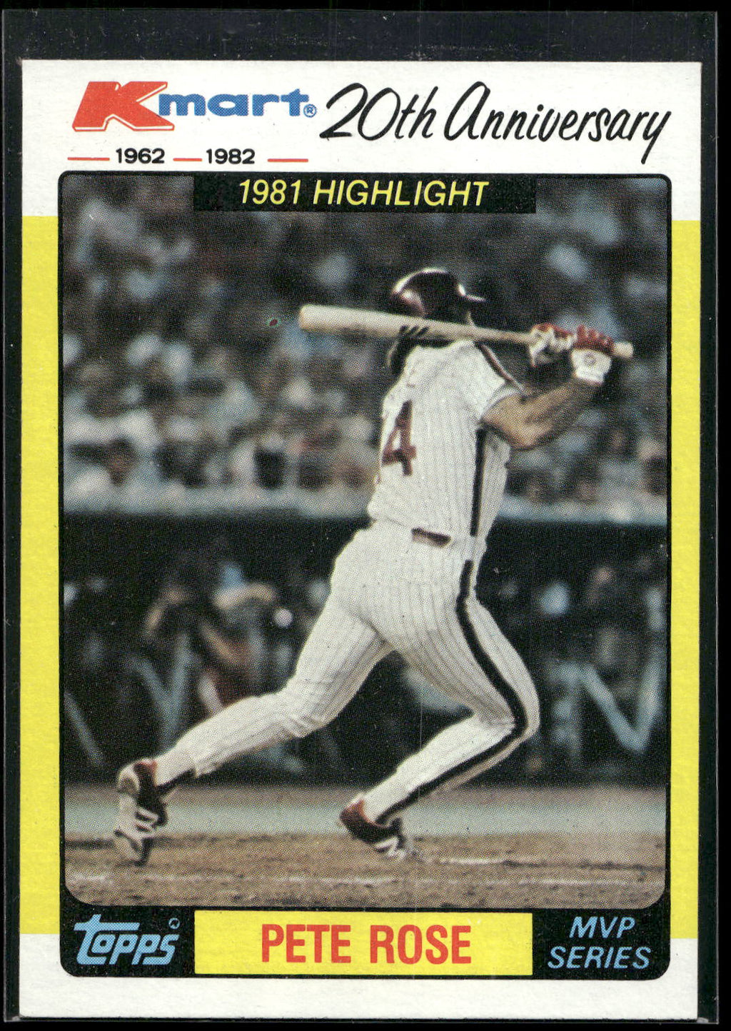 1982 Topps Kmart 20th Anniversary AL & NL MVP's #44 Pete Rose