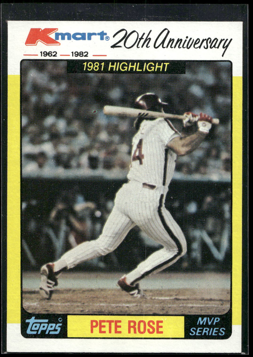 1982 Topps Kmart 20th Anniversary AL & NL MVP's #44 Pete Rose