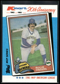 1982 Topps Kmart 20th Anniversary AL & NL MVP's #40 Rollie Fingers