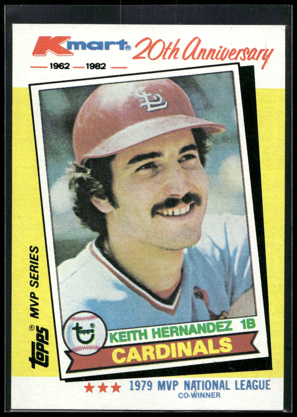 1982 Topps Kmart 20th Anniversary AL & NL MVP's #36 Keith Hernandez