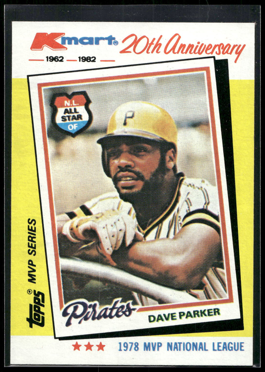 1982 Topps Kmart 20th Anniversary AL & NL MVP's #34 Dave Parker