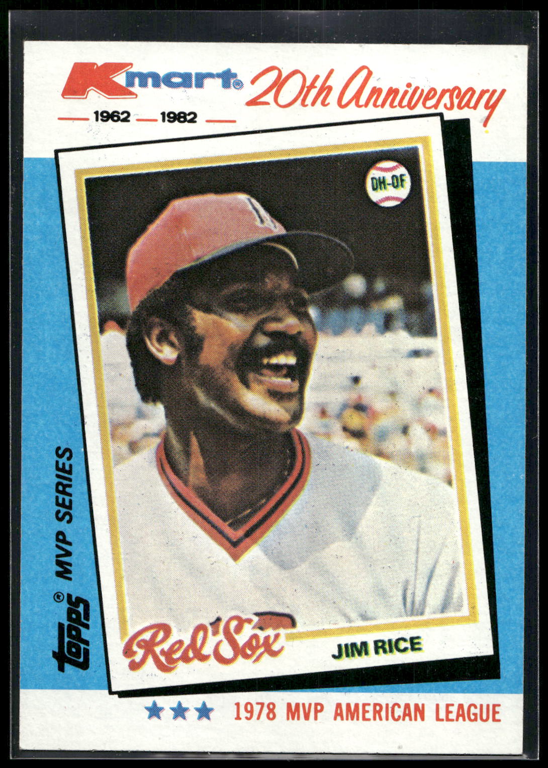 1982 Topps Kmart 20th Anniversary AL & NL MVP's #33 Jim Rice
