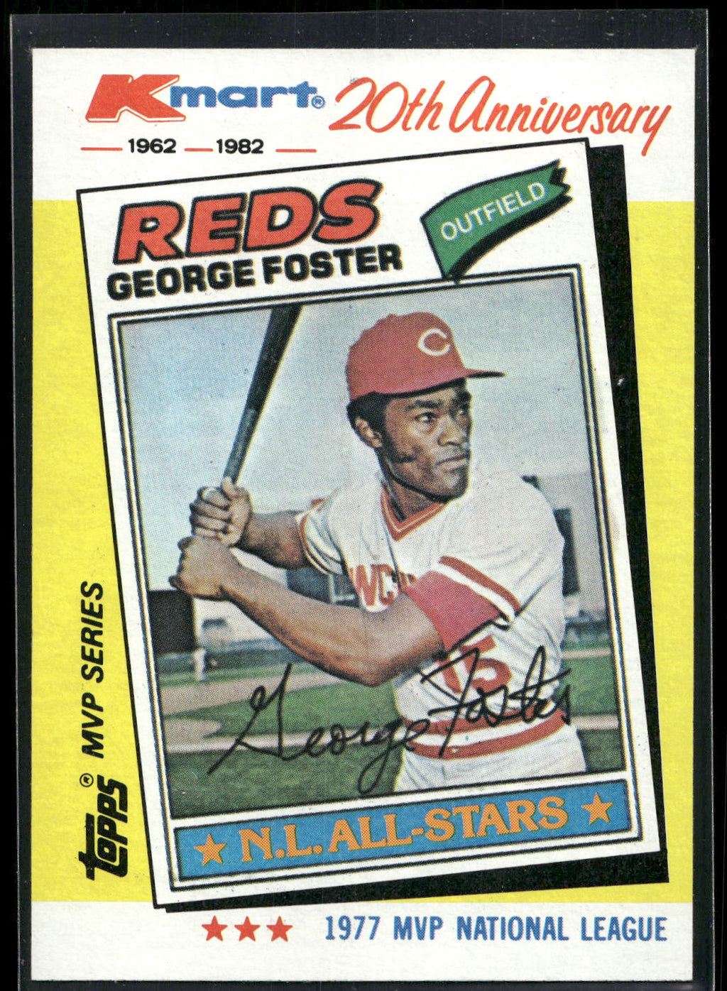 1982 Topps Kmart 20th Anniversary AL & NL MVP's #32 George Foster