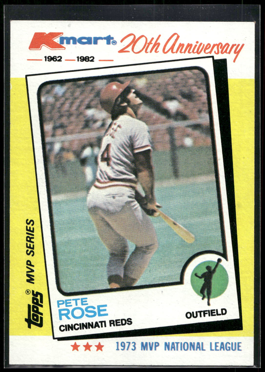 1982 Topps Kmart 20th Anniversary AL & NL MVP's #24 Pete Rose