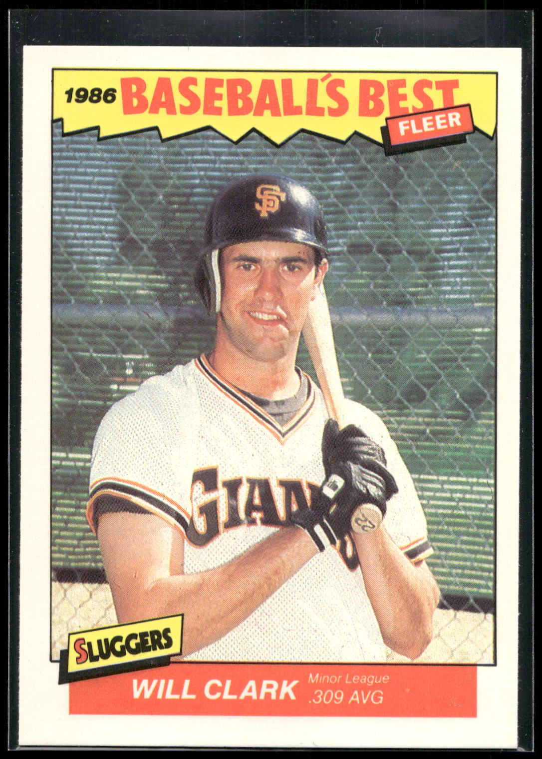 1986 Fleer Baseball's Best Sluggers vs. Pitchers #6 Will Clark