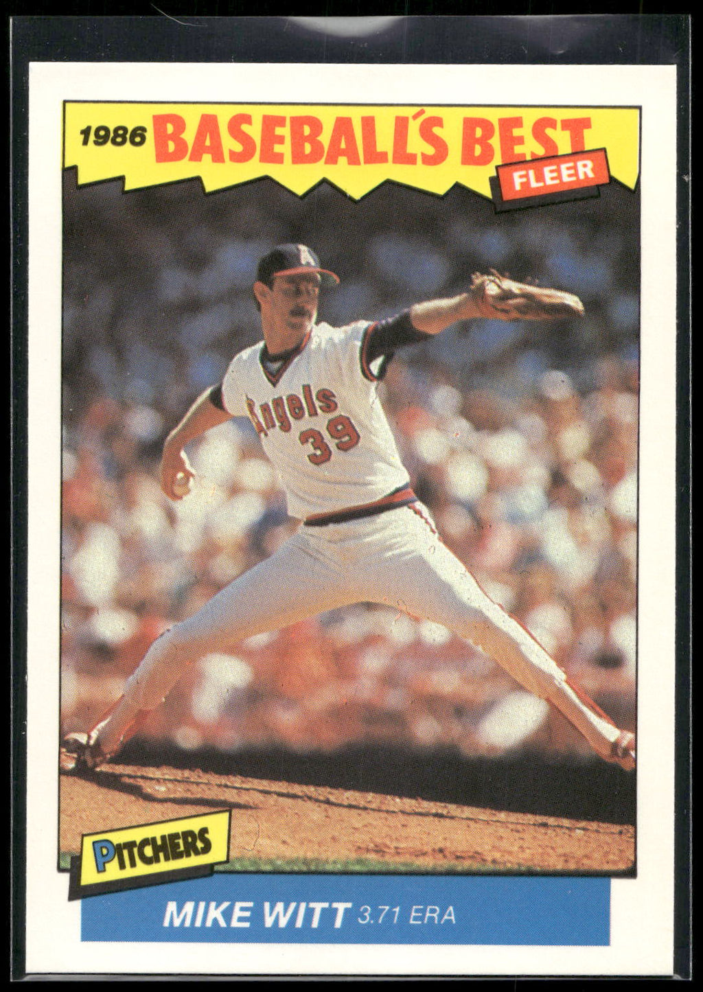 1986 Fleer Baseball's Best Sluggers vs. Pitchers #43 Mike Witt