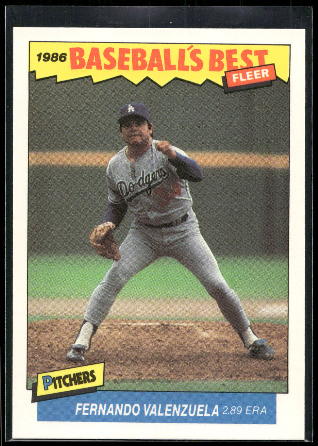 1986 Fleer Baseball's Best Sluggers vs. Pitchers #41 Fernando Valenzuela