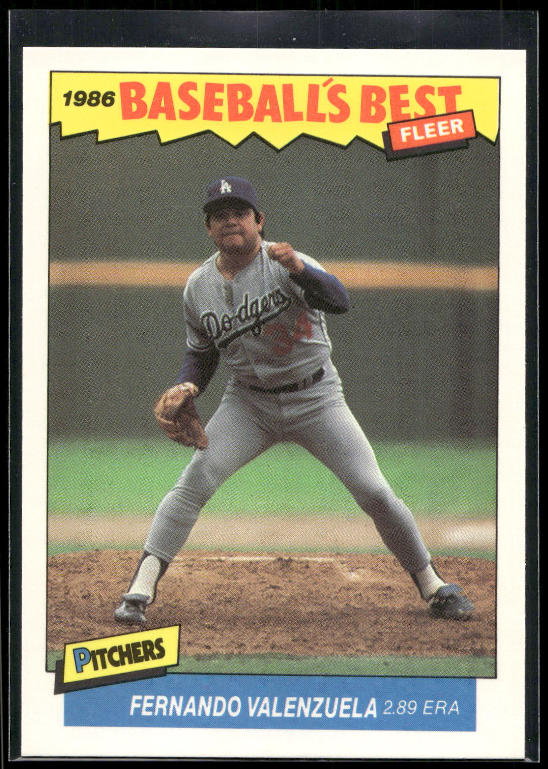 1986 Fleer Baseball's Best Sluggers vs. Pitchers #41 Fernando Valenzuela