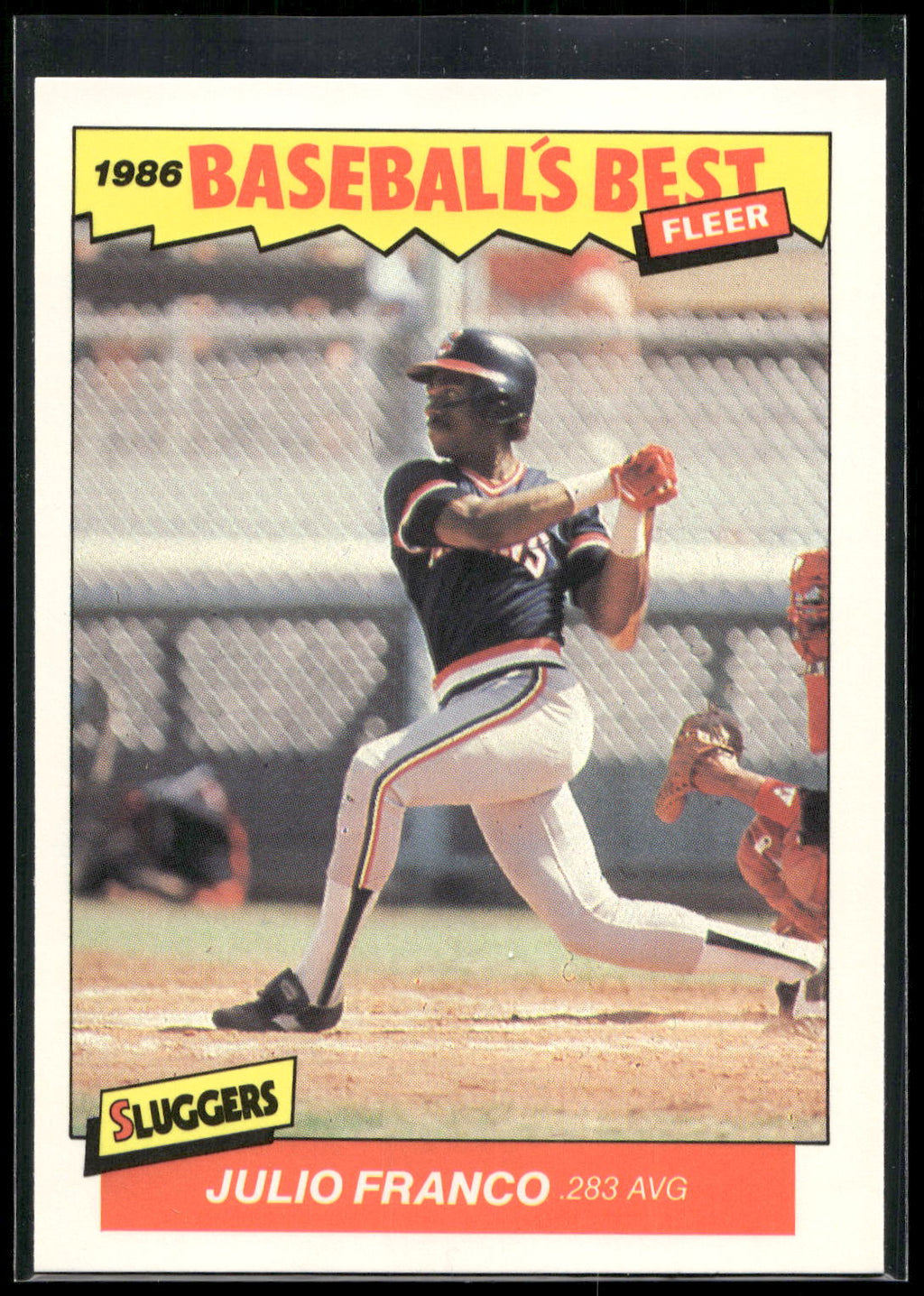 1986 Fleer Baseball's Best Sluggers vs. Pitchers #9 Julio Franco