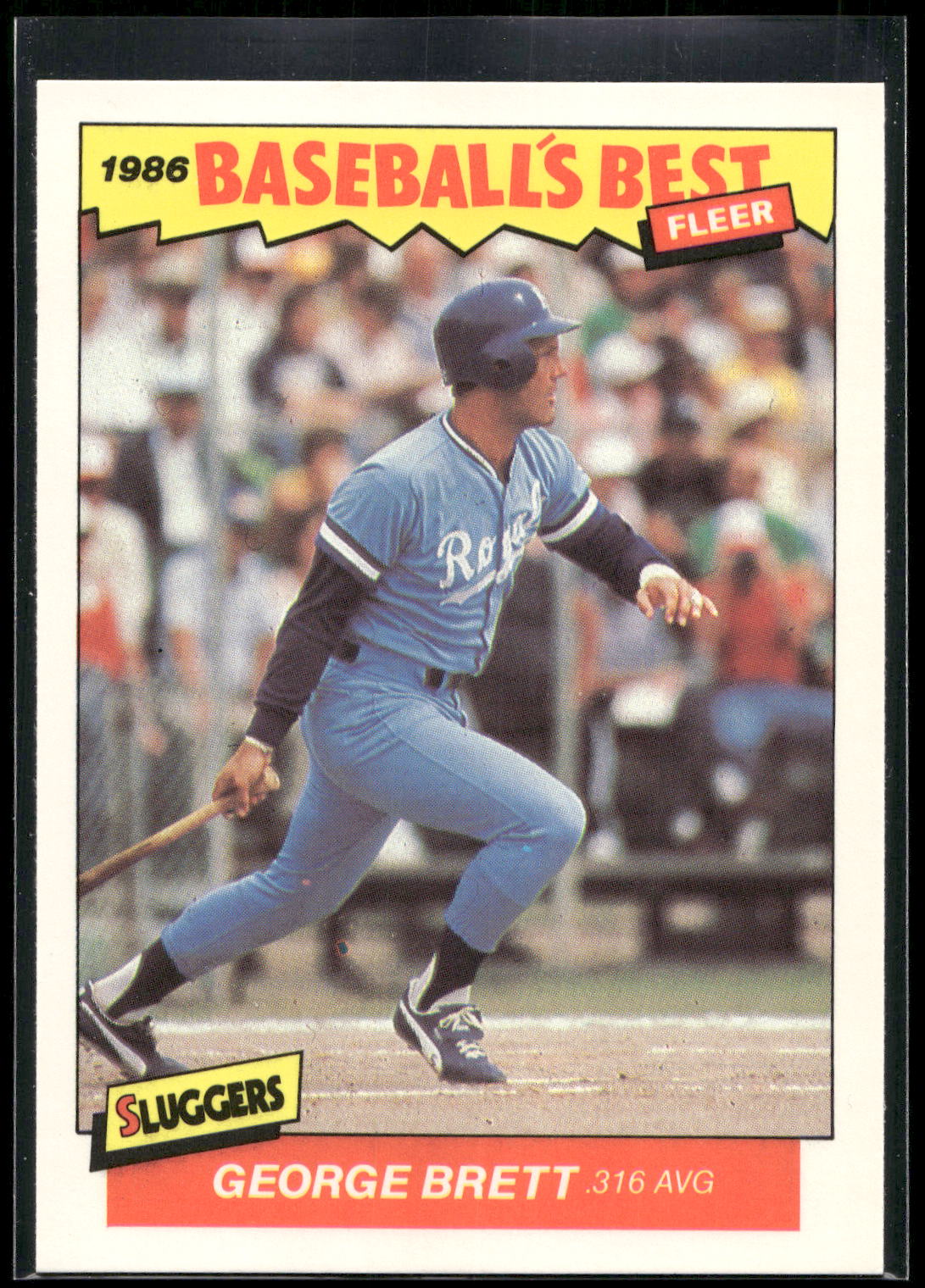 1986 Fleer Baseball's Best Sluggers vs. Pitchers #3 George Brett