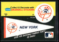 1986 Fleer #NNO New York Yankees Pennant Team Stickers
