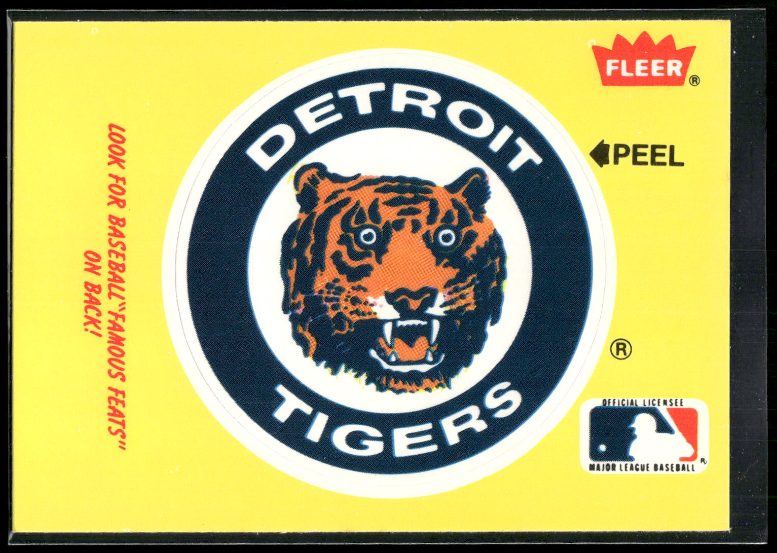 1986 Fleer #NNO Detroit Tigers Logo Team Stickers