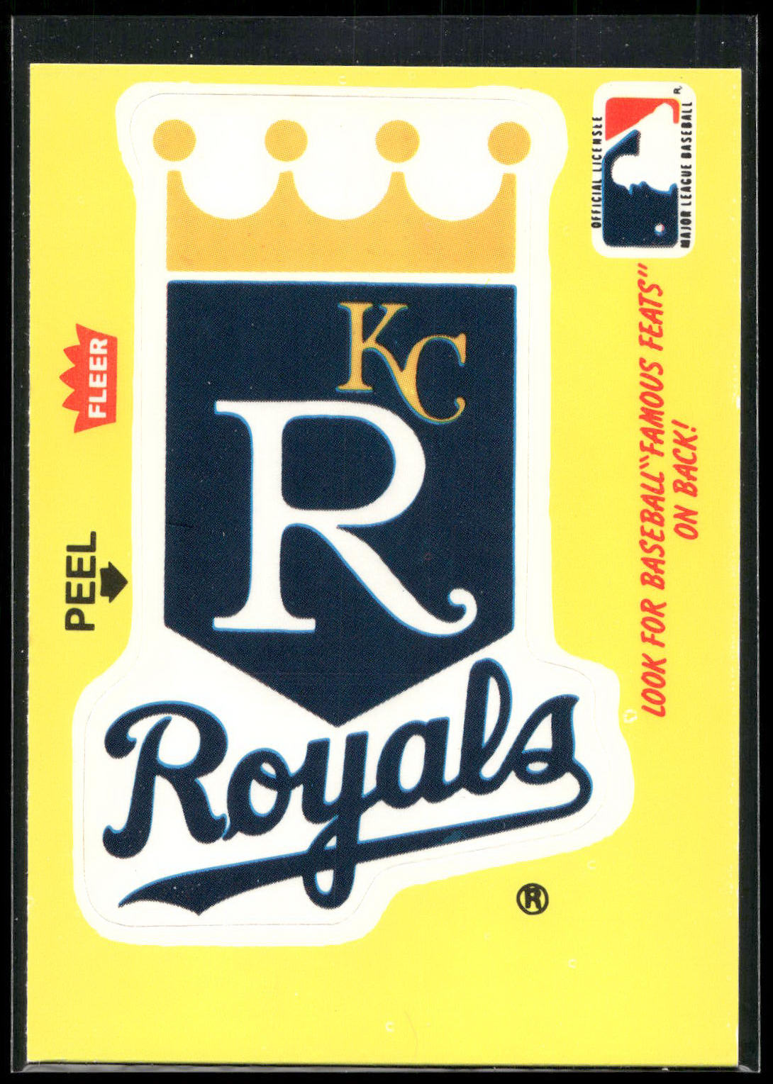 1986 Fleer #NNO Kansas City Royals Logo Team Stickers