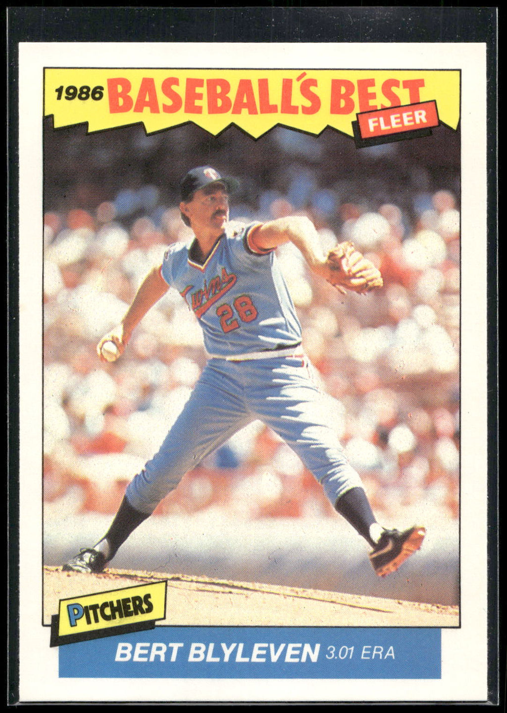 1986 Fleer Baseball's Best Sluggers vs. Pitchers #1 Bert Blyleven