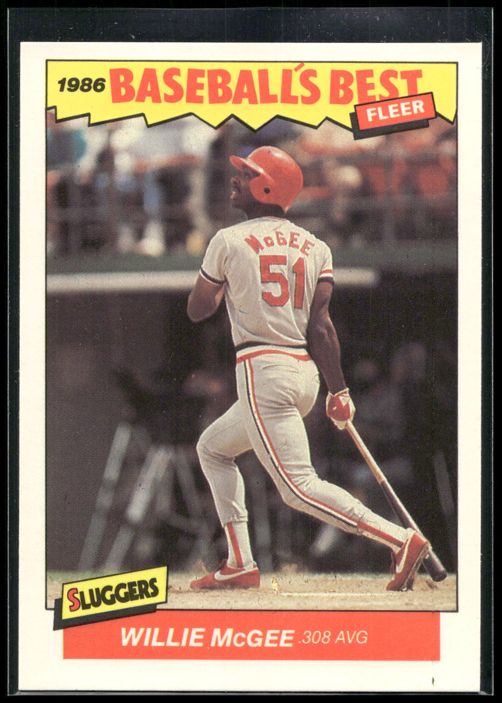 1986 Fleer Baseball's Best Sluggers vs. Pitchers #22 Willie McGee